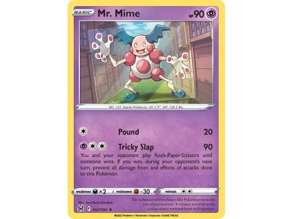 067/196 Mr. Mime (Lost Origin) (varianta reverse holo)