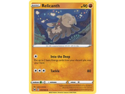 101/196 Relicanth (Lost Origin) (varianta reverse holo)
