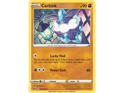108/196 Carbink (Lost Origin) (varianta reverse holo)