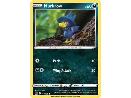 114/196 Murkrow (Lost Origin) (varianta reverse holo)