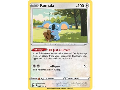 149/196 Komala (Lost Origin) (varianta reverse holo)