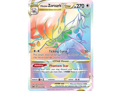 203/196 Hisuian Zoroark VSTAR (Lost Origin) (varianta holo)