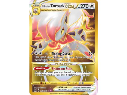 213/196 Hisuian Zoroark VSTAR (Lost Origin) (varianta holo)