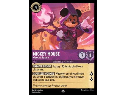 051/216 Mickey Mouse - Wayward Sorcerer (The First Chapter) (varianta Foil)