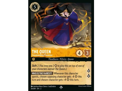 026/216 The Queen - Commanding Presence (Rise of the Floodborn) (varianta Foil)