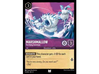 051/225 Marshmallow - Terrifying Snowman (Ursula's Return) (varianta Foil)