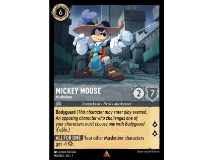 186/216 Mickey Mouse - Musketeer (The First Chapter) (varianta Foil)