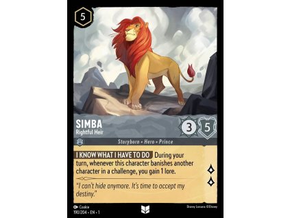 190/216 Simba - Rightful Heir (The First Chapter) (varianta Foil)