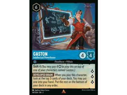 147/216 Gaston - Intellectual Powerhouse (Rise of the Floodborn) (varianta Foil)