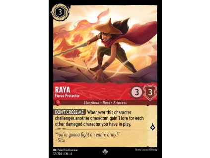 121/225 Raya - Fierce Protector (Ursula's Return) (varianta Foil)