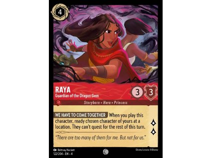 122/225 Raya - Guardian of the Dragon Gem (Ursula's Return) (varianta Foil)