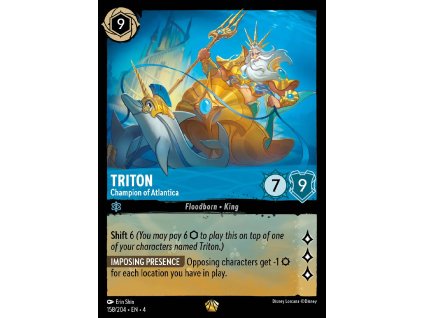 158/225 Triton - Champion of Atlantica (Ursula's Return) (varianta Foil)