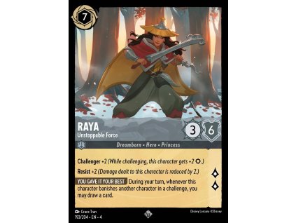 193/225 Raya - Unstoppable Force (Ursula's Return) (varianta Foil)