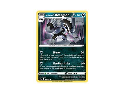 161/264 Galarian Obstagoon (Fusion Strike) (varianta reverse holo)