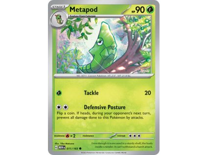 011/165 Metapod (151) (varianta reverse holo)