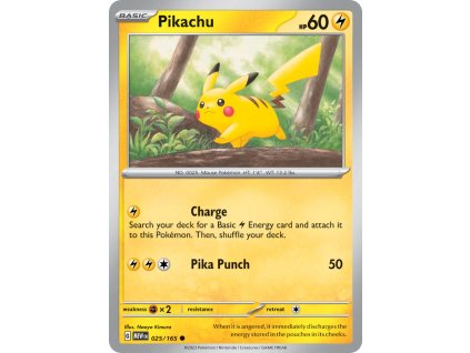 025/165 Pikachu (151) (varianta reverse holo)