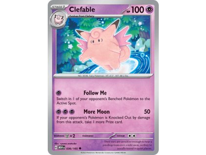 036/165 Clefable (151) (varianta reverse holo)
