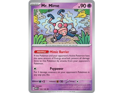 122/165 Mr. Mime (151) (varianta reverse holo)