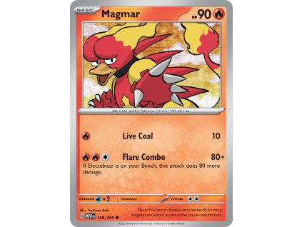 126/165 Magmar (151) (varianta reverse holo)