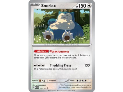 143/165 Snorlax (151) (varianta reverse holo)