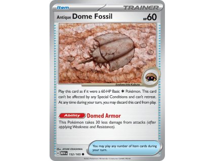 152/165 Antique Dome Fossil (151) (varianta reverse holo)