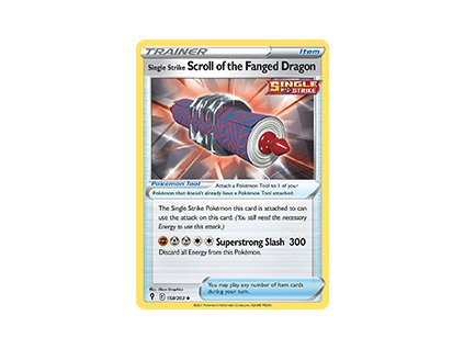 158/203 Single Strike Scroll of the Fanged Dragon (Evolving Skies) (varianta reverse holo)