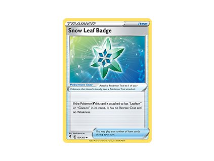 159/203 Snow Leaf Badge (Evolving Skies) (varianta reverse holo)