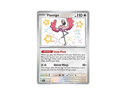 211/91 Flamigo (Paldean Fates) (varianta holo)