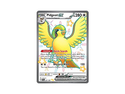 221/91 PidgeotEX (Paldean Fates) (varianta holo)