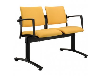 Multisedák SQUARE ČALOUNĚNÝ ČERNÝ PLAST