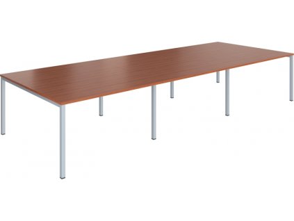 Sestava pracovních stolů GEO Klasik, 6 míst,  244 x 162 x 75 cm