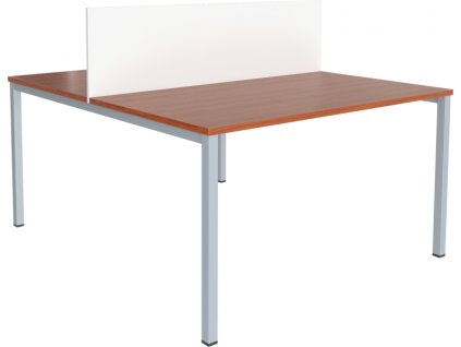 Sestava pracovních stolů GEO Klasik, 2 místa s paravánem, 120 x 162 x 113 cm