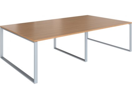 Sestava pracovních stolů GEO Effect, čtyřmístná, 162 x 162 x 75 cm