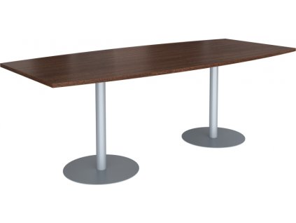 Jednací stůl ovál GEO, 220 x 99,2/80 x 75 cm