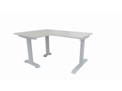 Elektricky výškově stavitelný stůl GEO, rohový, 140 x 110/80 x 65 - 130,5 cm, levý/pravý