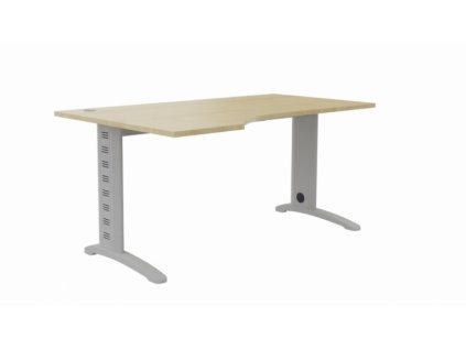 Pracovní stůl GEO Trend, ergonomický s kabelovým kanálem, 180 x 100/80 x 75 cm, levý
