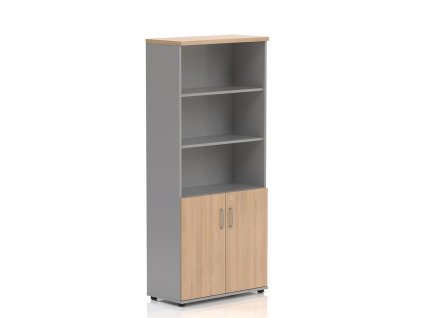 34344 2 vysoka skrin visio lux 80 x 38 5 x 183 5 cm dub