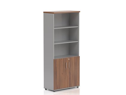 34347 2 vysoka skrin visio lux 80 x 38 5 x 183 5 cm orech