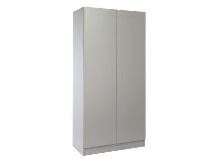 41098 drevena satni skrin visio lux 90 x 45 x 185 cm cylindricky zamek seda