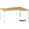 Kancelářský stůl Alfa 200, rohový, 120 x 180/80 cm, levý/pravý