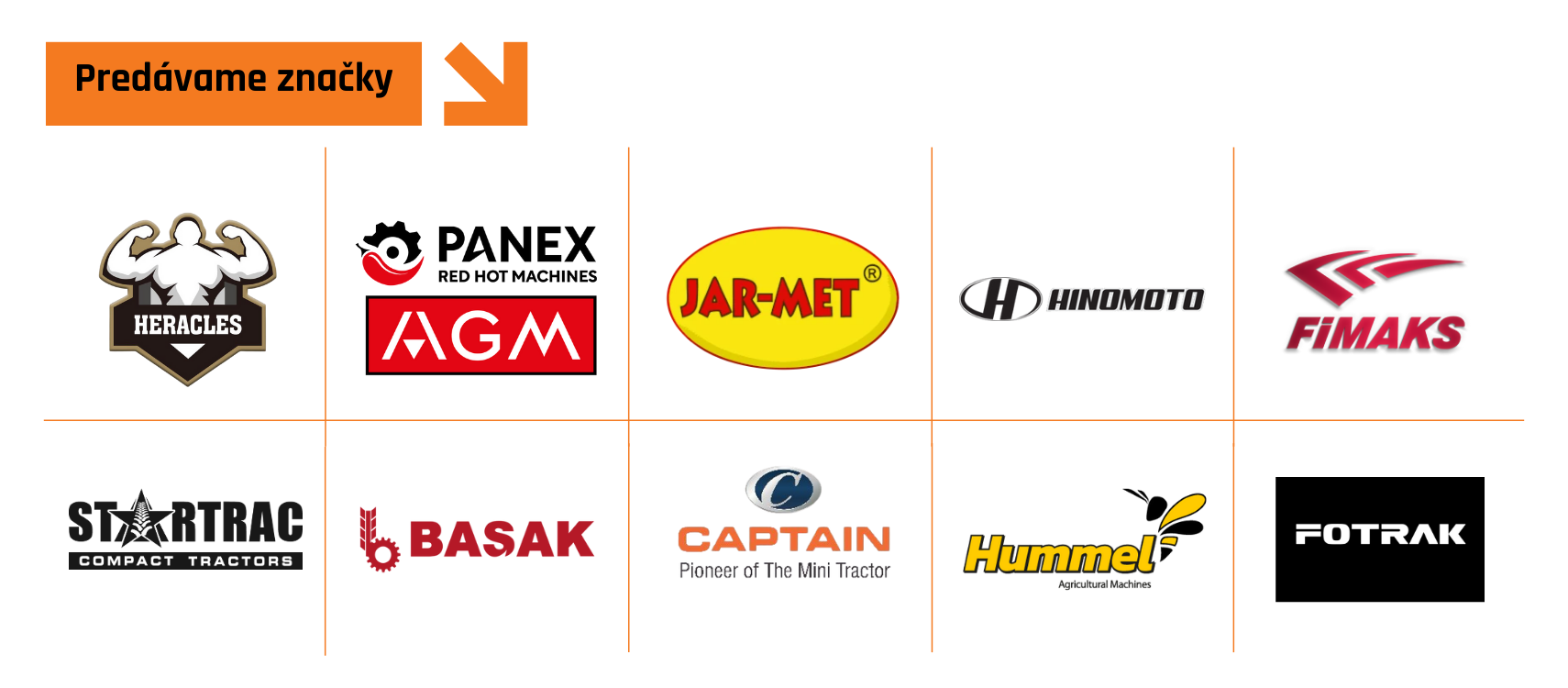 Predávané značky ZARONER