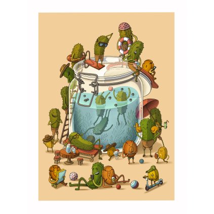 Sobon Pickled Pool Party 30x40