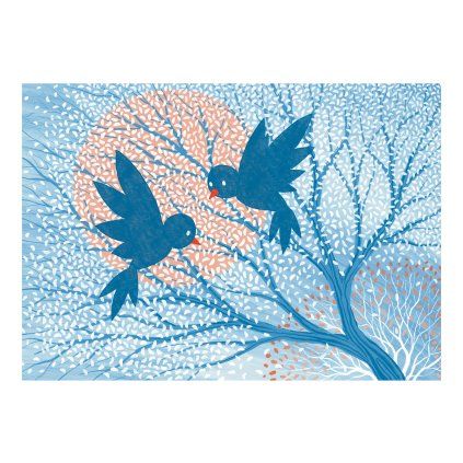Brunova Ptacci v zime 40x30