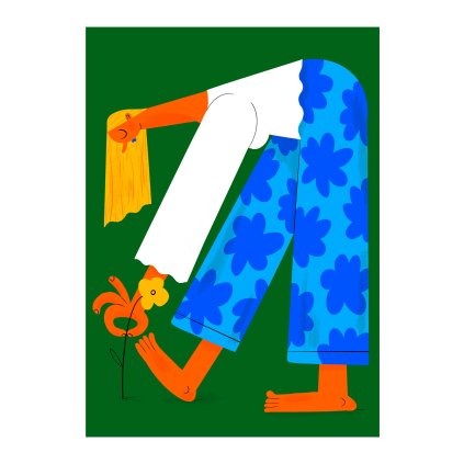 Majova Picking flower 30x40