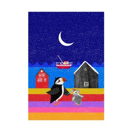 Frydrychova Atlantic Puffins 40x60