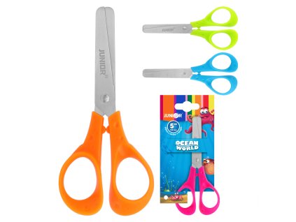 nuzky detske junior ocean world 5 130 mm pro pravaky mix barev neobsahuju pvc