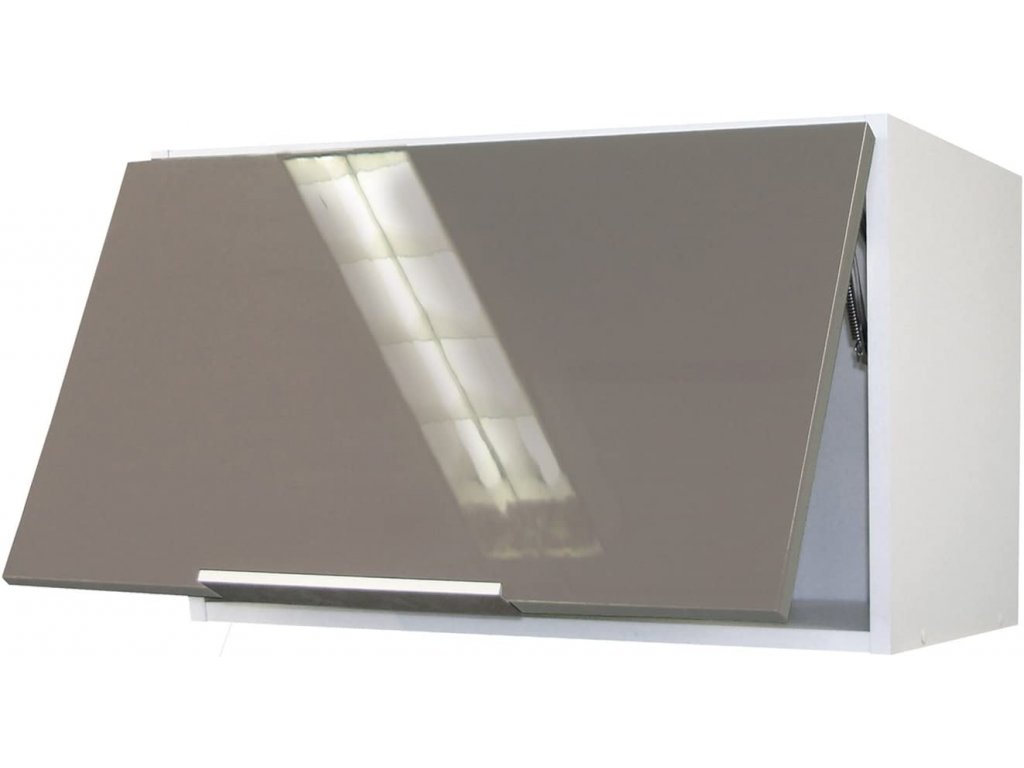 Berlioz Creations CH6HT závěsná skříň do kuchyně v barvě šedobarevného  lesku, 60×34×35cm POŠKOZENO AM2
