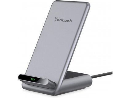 Bezdrátová nabíječka yootech 7.5W / 10W / 15W stříbrná