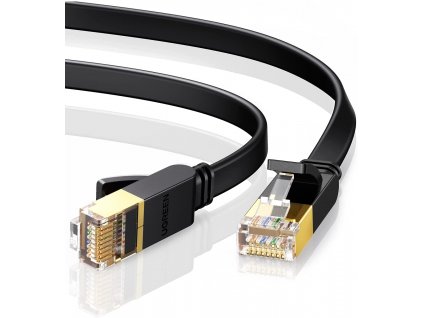 UGREEN LAN kabel CAT 7 Ethernet kabel Gigabit síťový kabel 10000Mbits pozlacený plochý FTP RJ45 Internet kabel kompatibilní s laptopem, routerem, modem, Switch, PS5/4/3 atd. (1M)
