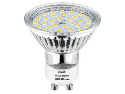 WOWATT GU10 LED žárovka 5W Teplá bílá 2800K